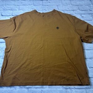 Timberland Gold/Tan Short Sleeve Tee. Size XL. Relaxed Fit.